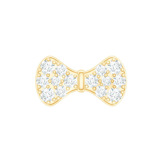 Cute Diamond Bow Earring for Tragus Piercing
