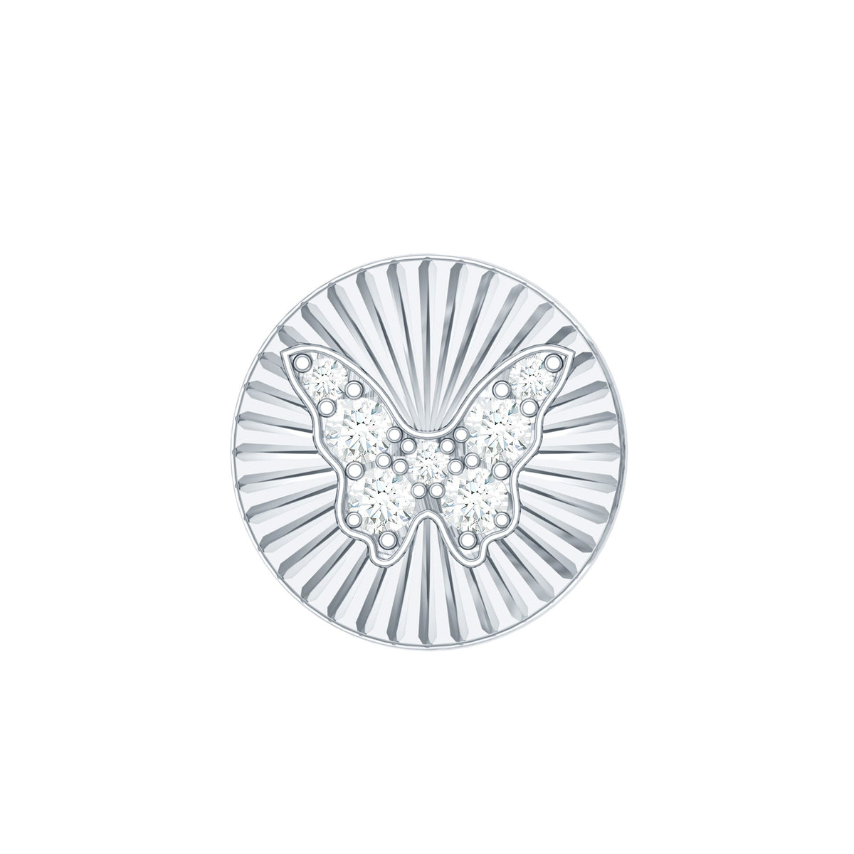 Diamond Butterfly Earring for Cartilage Piercing