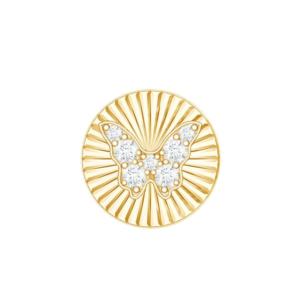 Diamond Butterfly Earring for Cartilage Piercing