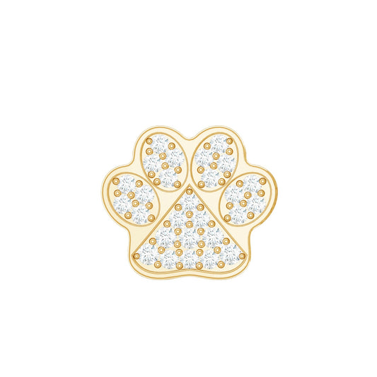 Moissanite Dog Paw Print Earring for Cartilage Piercing