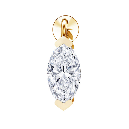 Marquise Moissanite Drop Earring for Tragus Piercing