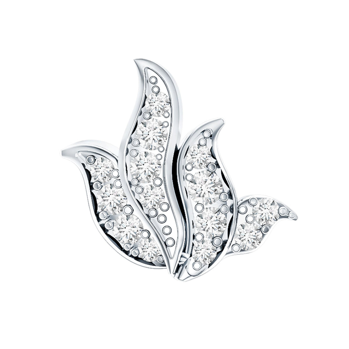 Diamond Leaf Helix Earring for Women