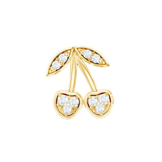 Diamond Cherry Fruit Earring for Helix Piercing