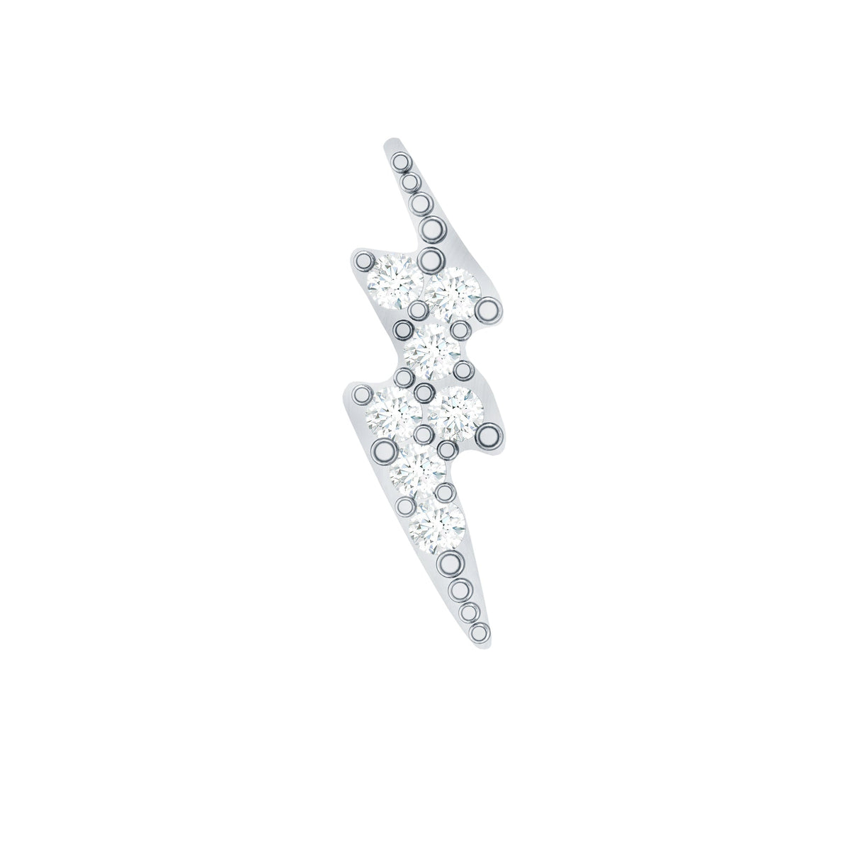 Diamond Lightning Bolt Tragus Earring