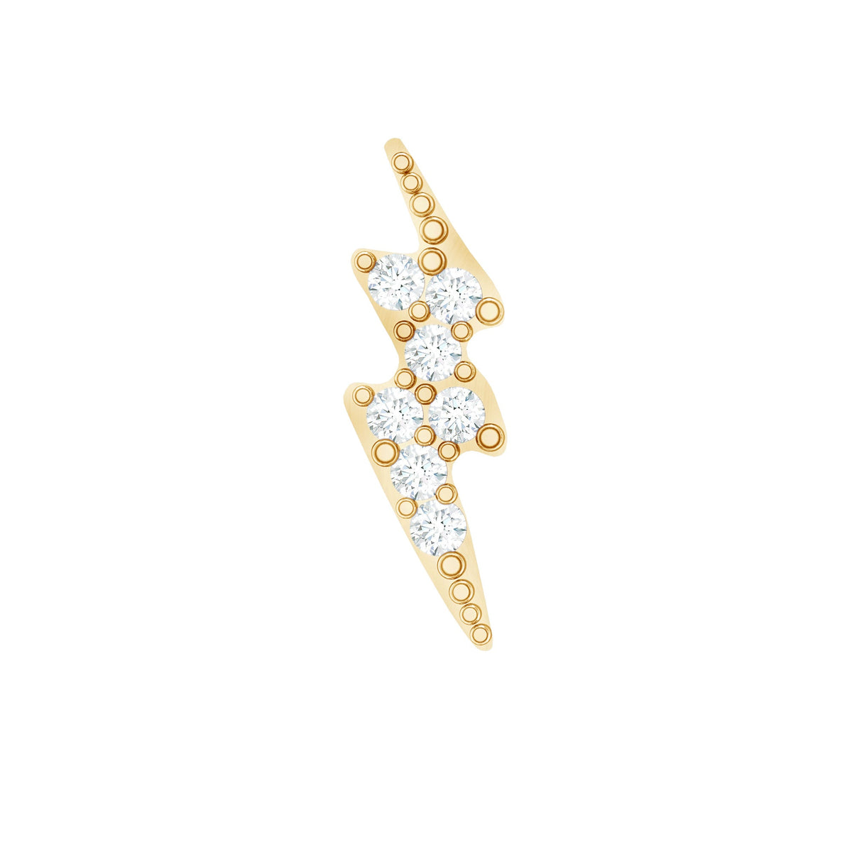 Diamond Lightning Bolt Tragus Earring