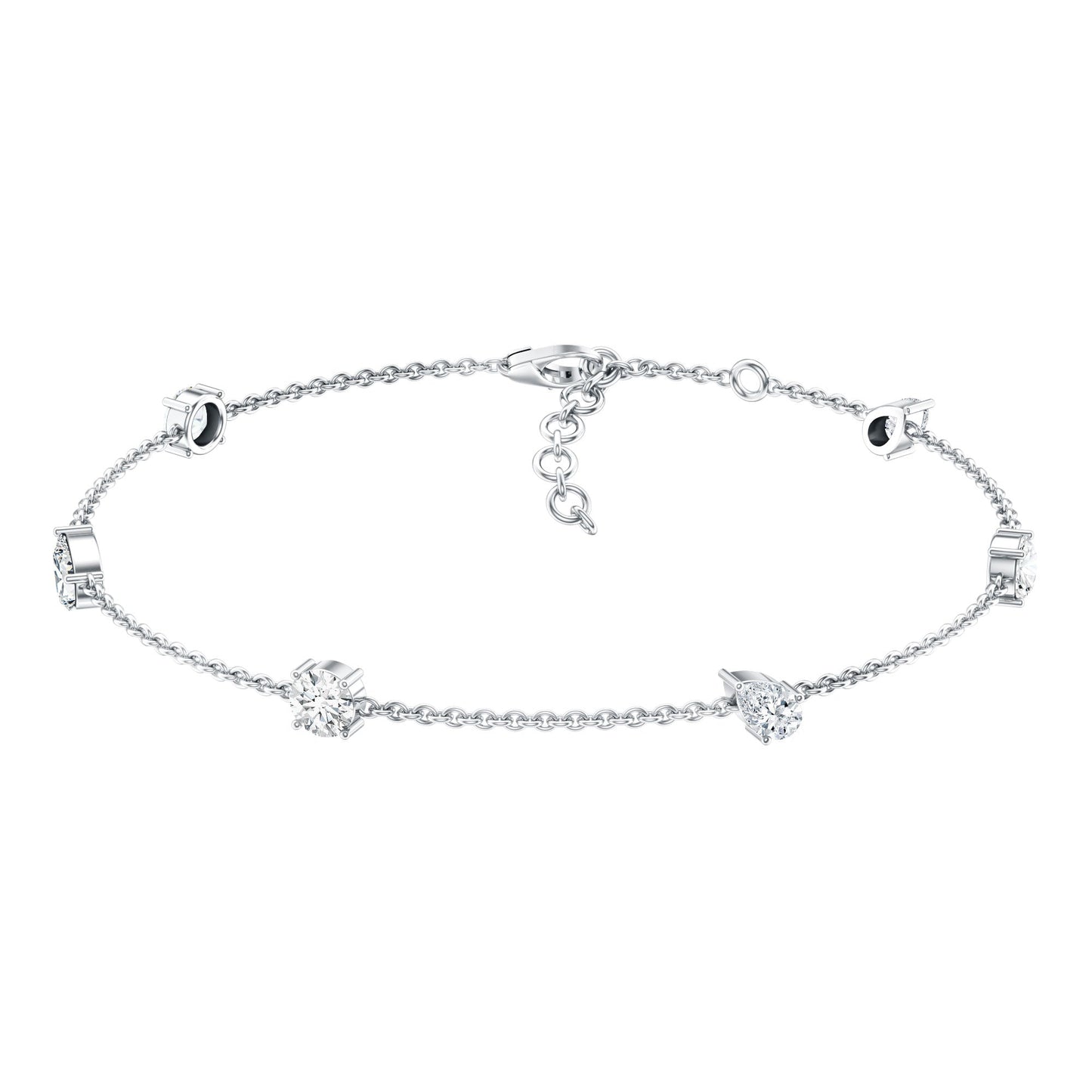 Certified Lab Grown Diamond Stackable Chain Bracelet