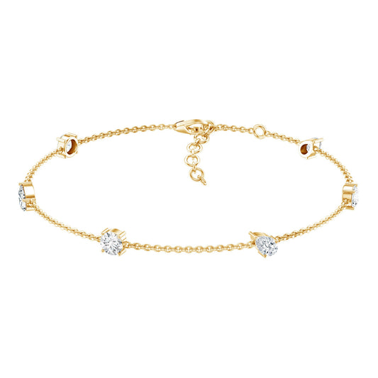 Certified Lab Grown Diamond Stackable Chain Bracelet