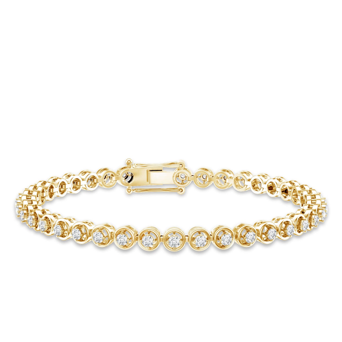 Certified Lab Grown Classic Round Diamond Bridal Tennis Bracelet