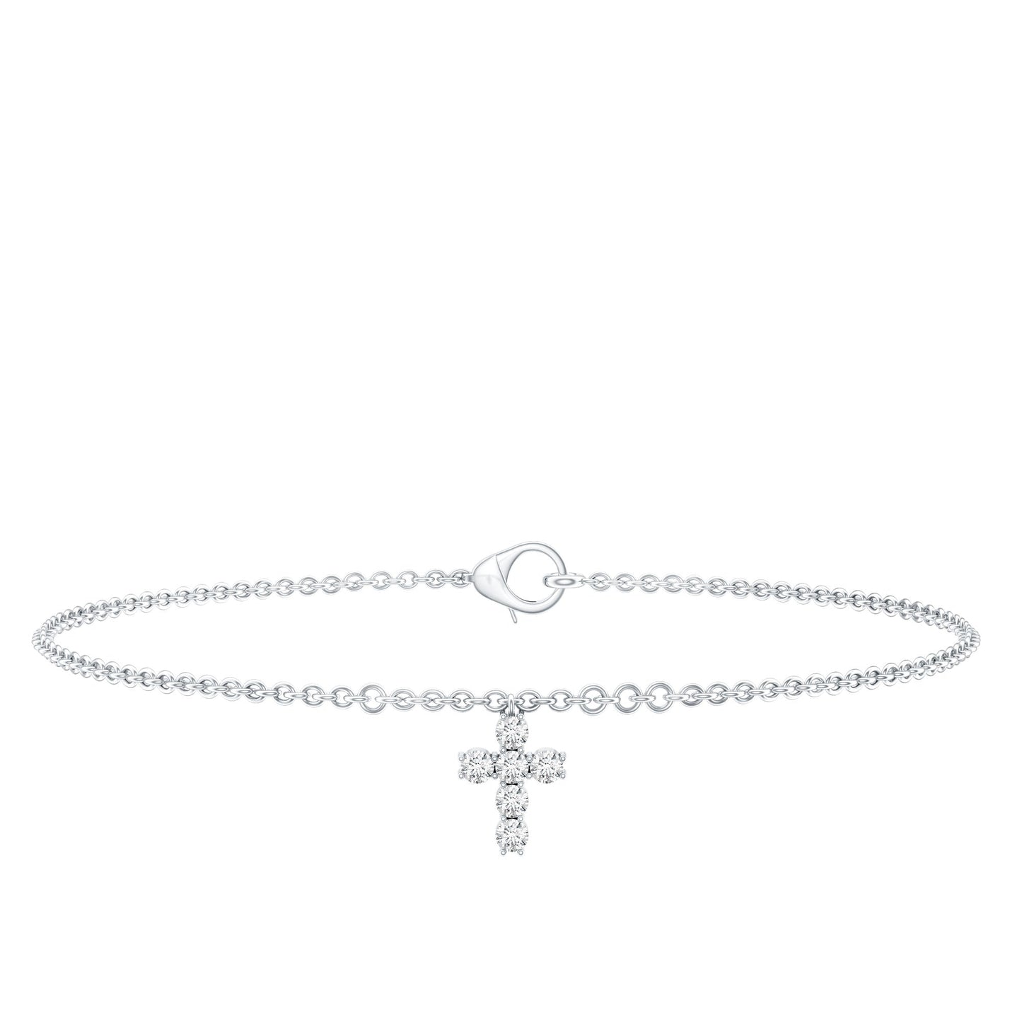 Certified Lab Grown Diamond Cross Bracelet