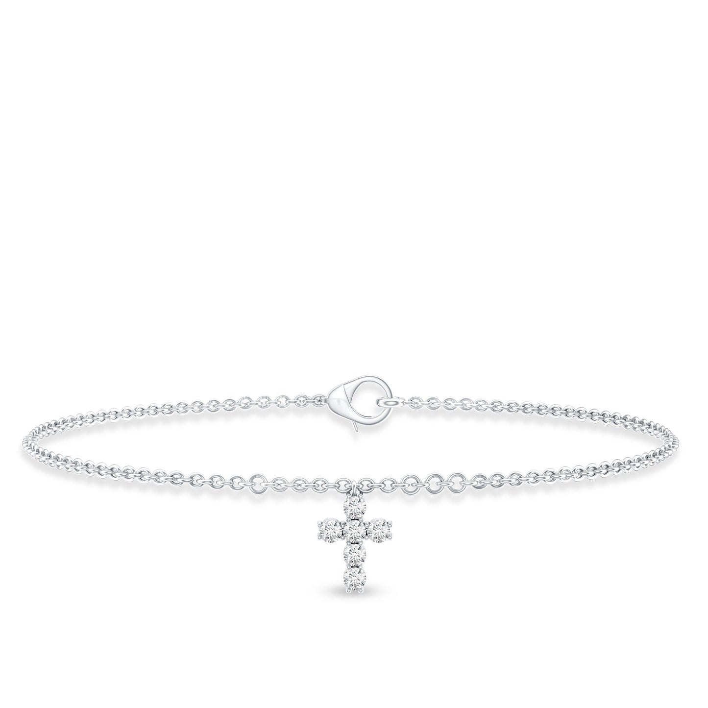 Certified Lab Grown Diamond Cross Bracelet