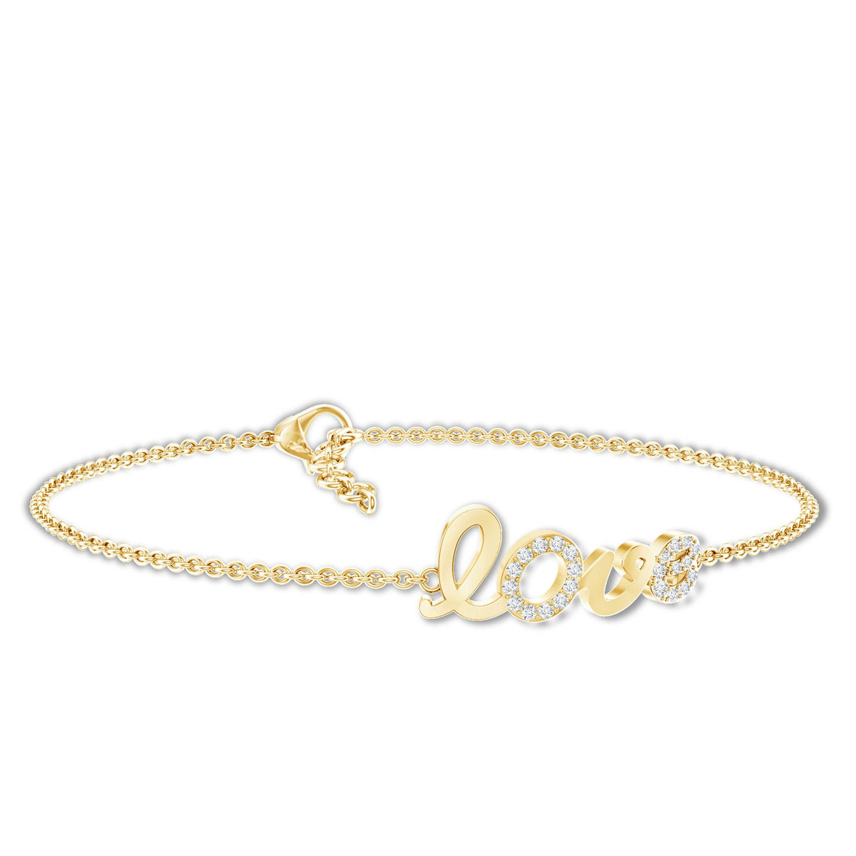 Certified Diamond Love Chain Bracelet