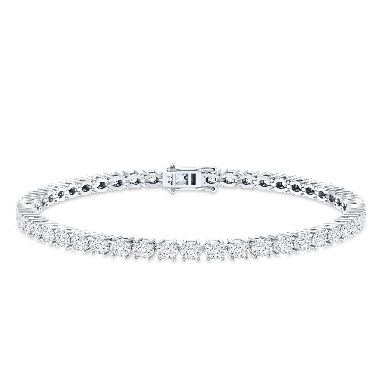 East West Oval Lab Grown Diamond Tennis Bracelet