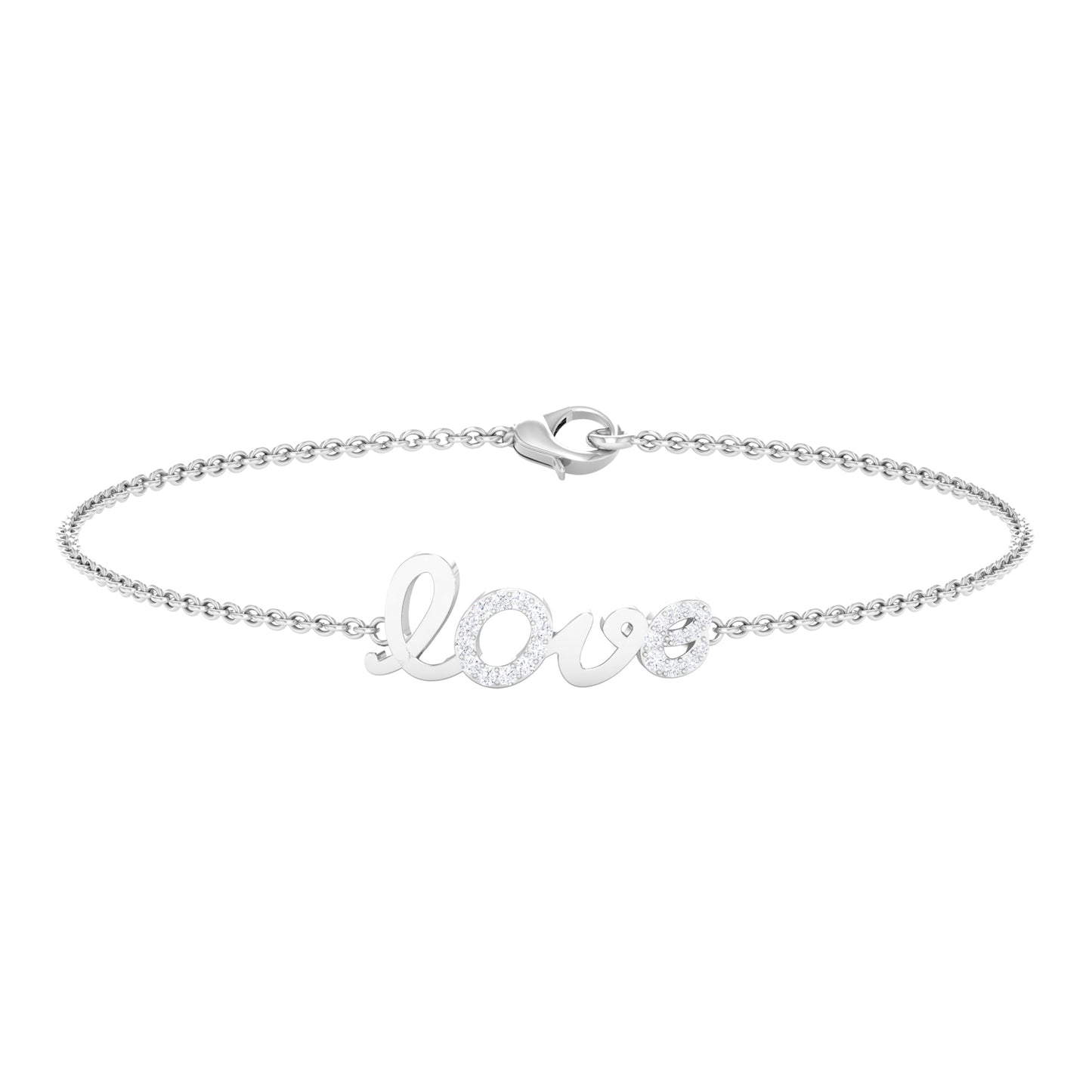 Certified Diamond Love Chain Bracelet