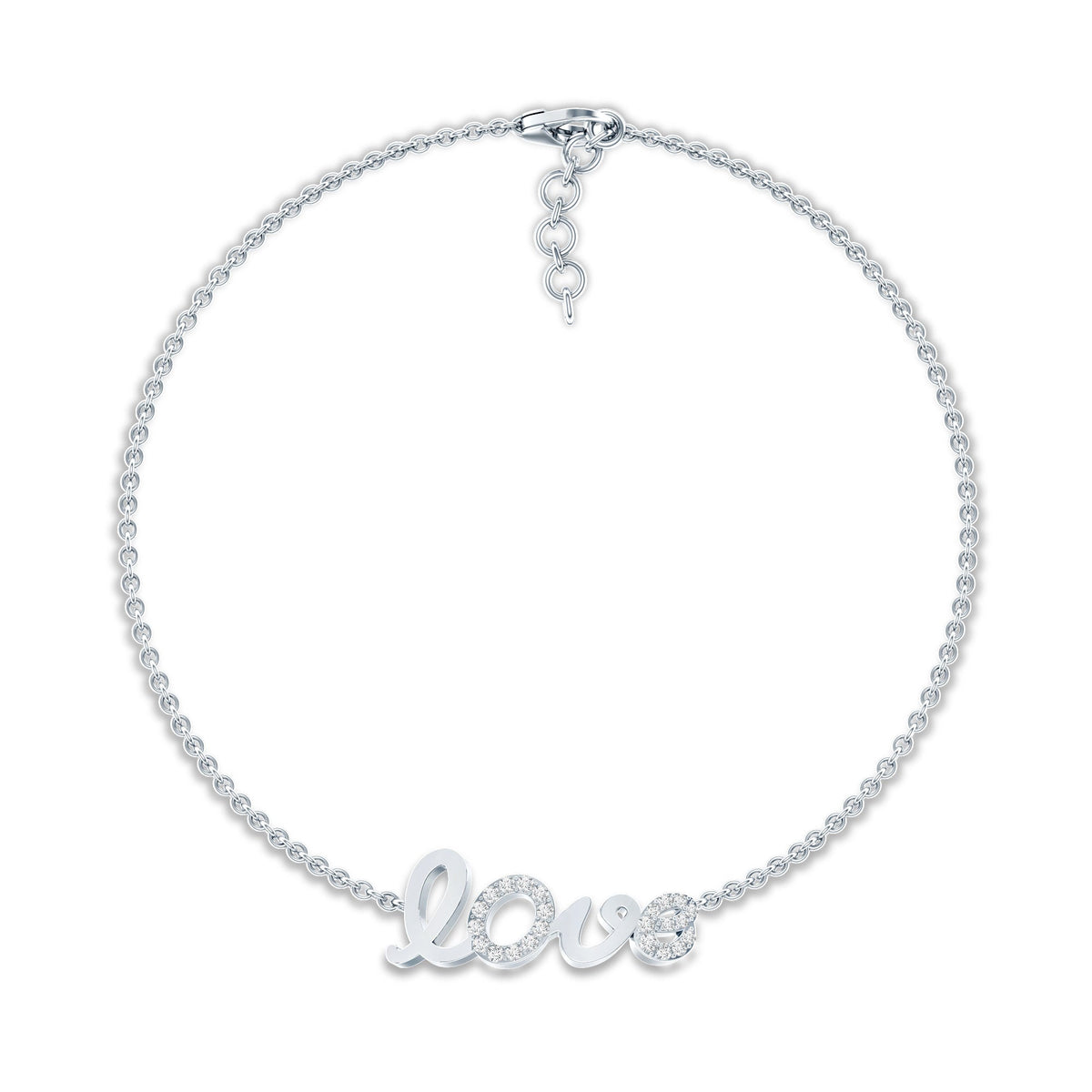 Certified Diamond Love Chain Bracelet
