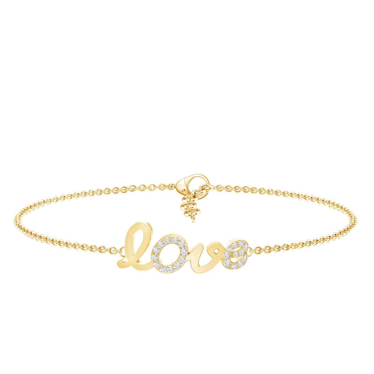 Certified Diamond Love Chain Bracelet