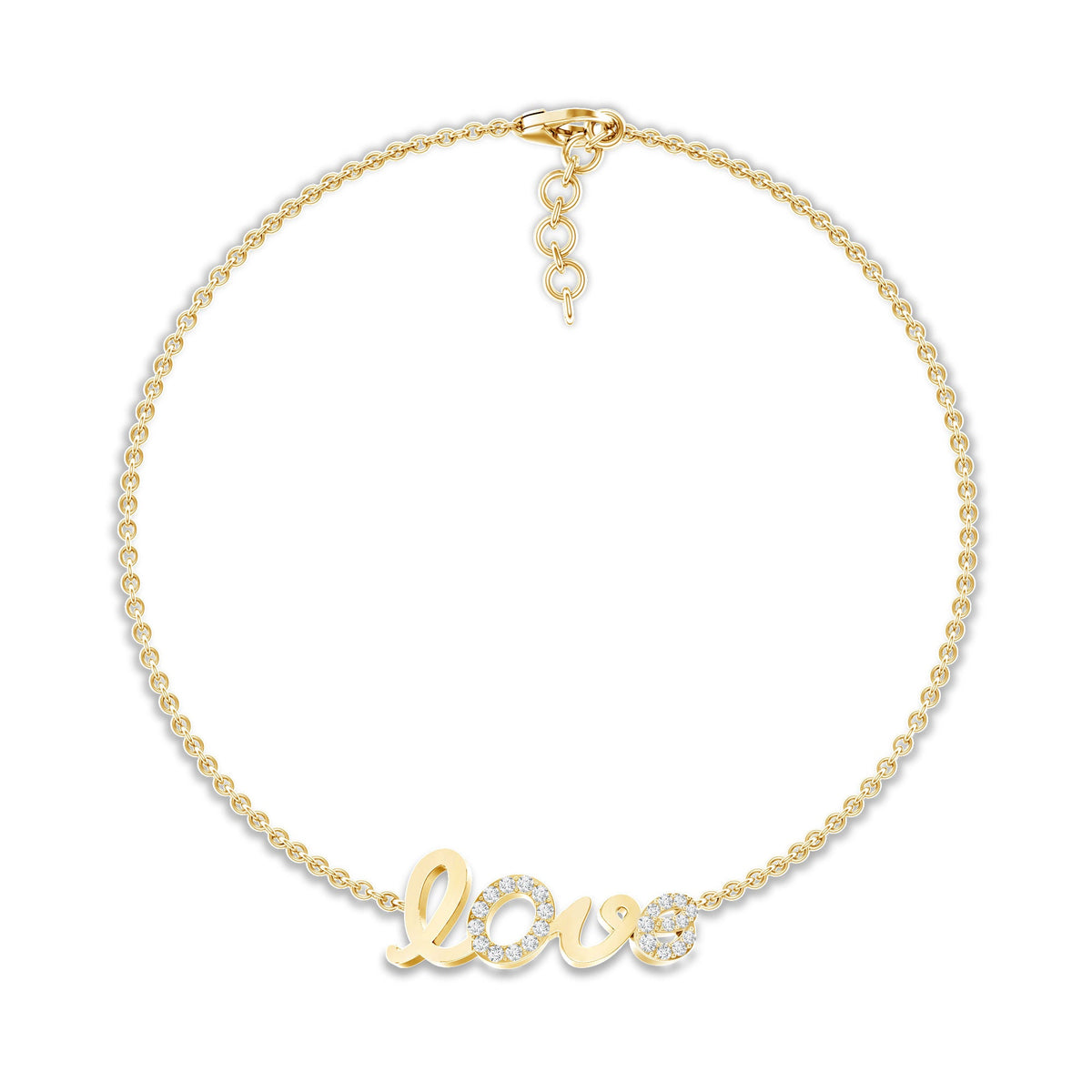 Certified Diamond Love Chain Bracelet