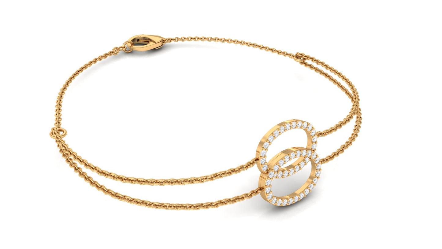 Real Diamond Eternity Chain Bracelet for Women