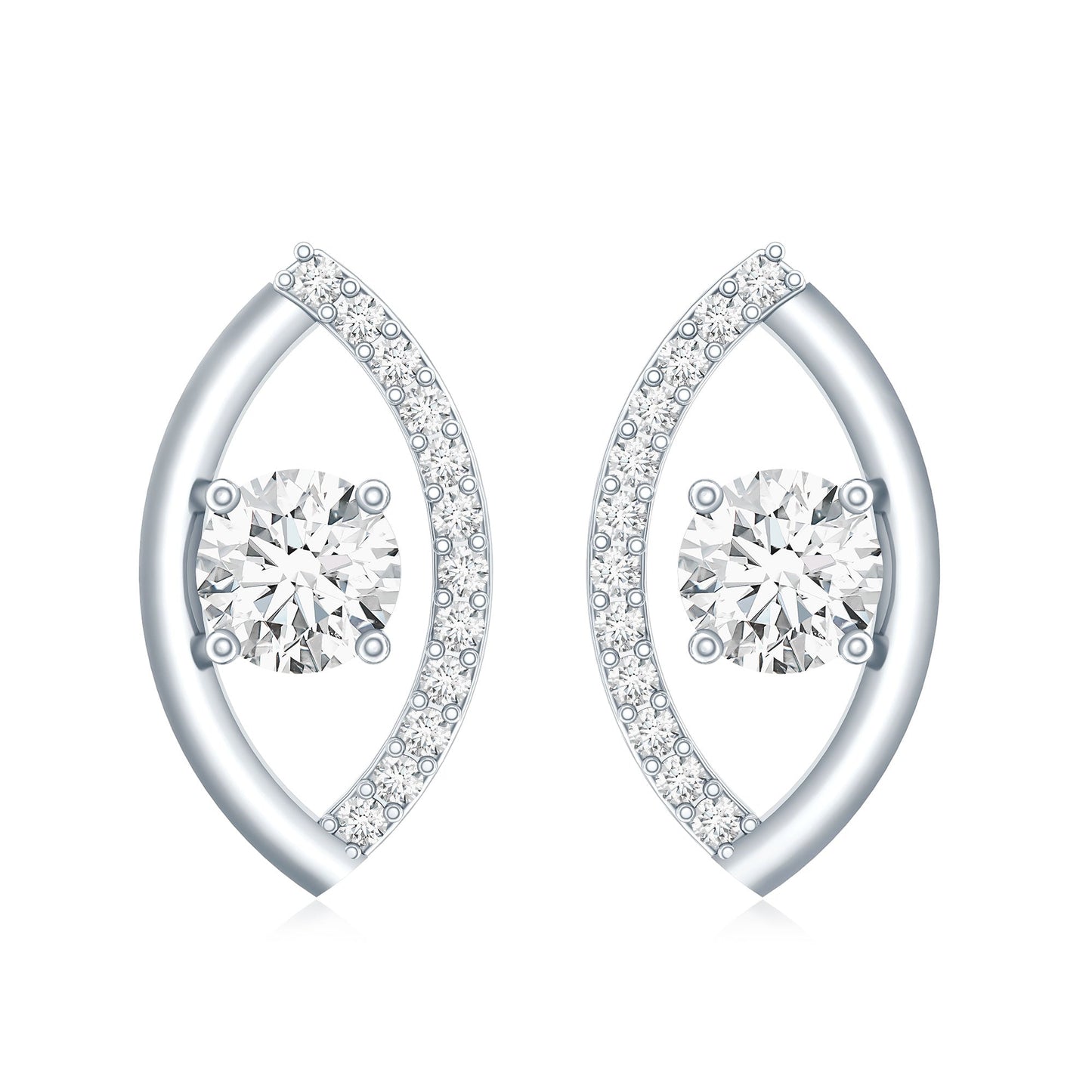 Certified Lab Grown Diamond Minimalist Stud Earrings