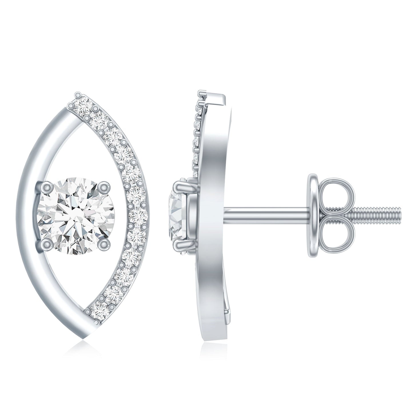 Certified Lab Grown Diamond Minimalist Stud Earrings