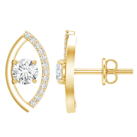 Certified Lab Grown Diamond Minimalist Stud Earrings