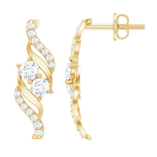 Minimalist Stud Earrings with Lab Grown Diamond