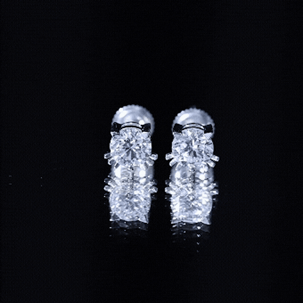 Certified Lab Grown Diamond Hello Kitty Earrings