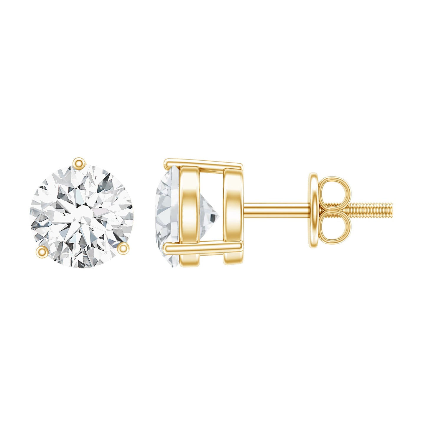 Certified Lab Grown Diamond Solitaire Earrings