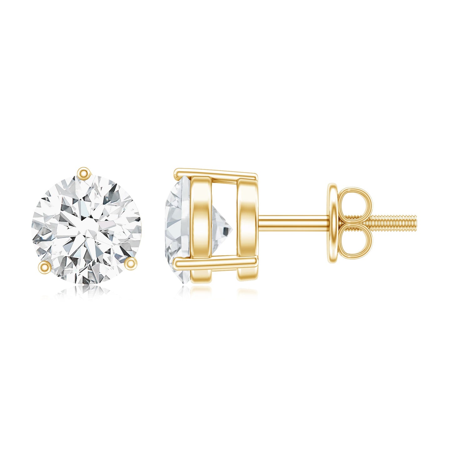 Certified Lab Grown Diamond Solitaire Earrings