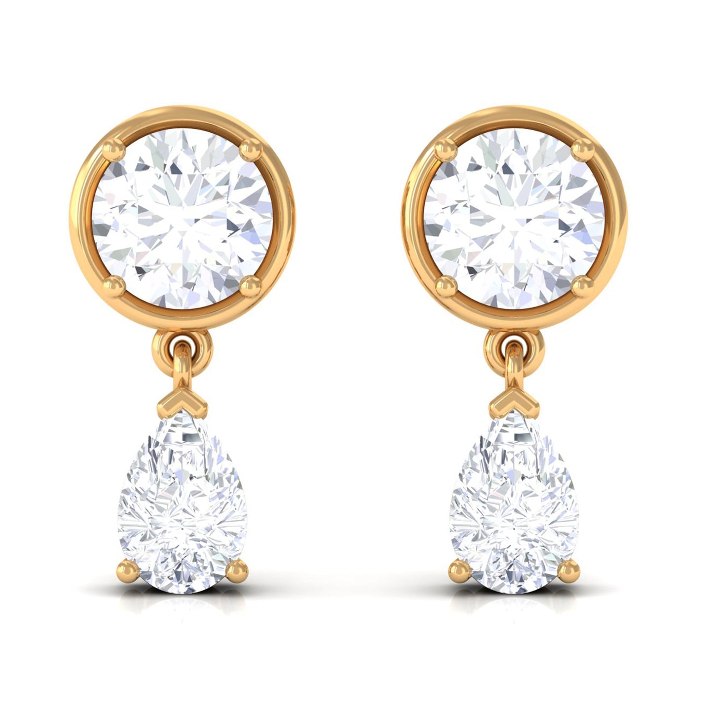Certified Moissanite Drop Earrings