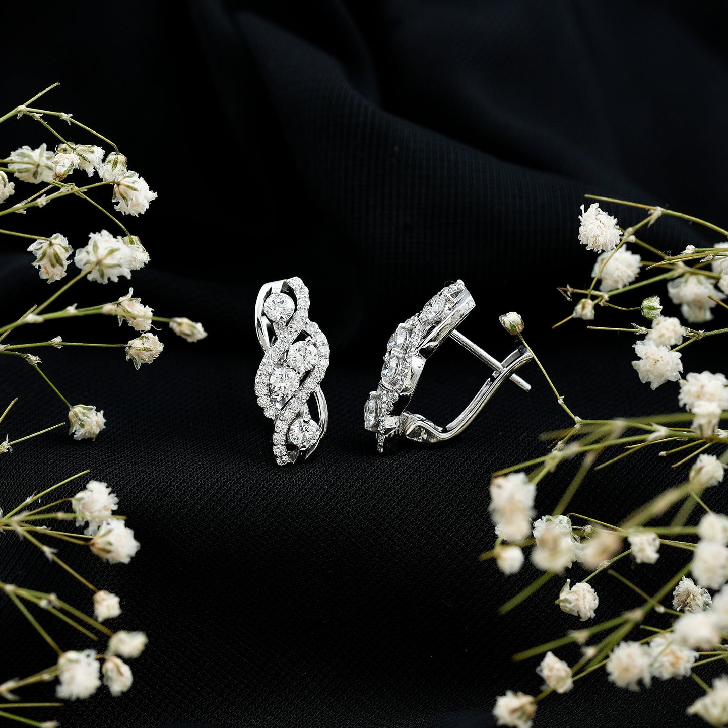 Lab Grown Diamond Infinity Earrings For Women
