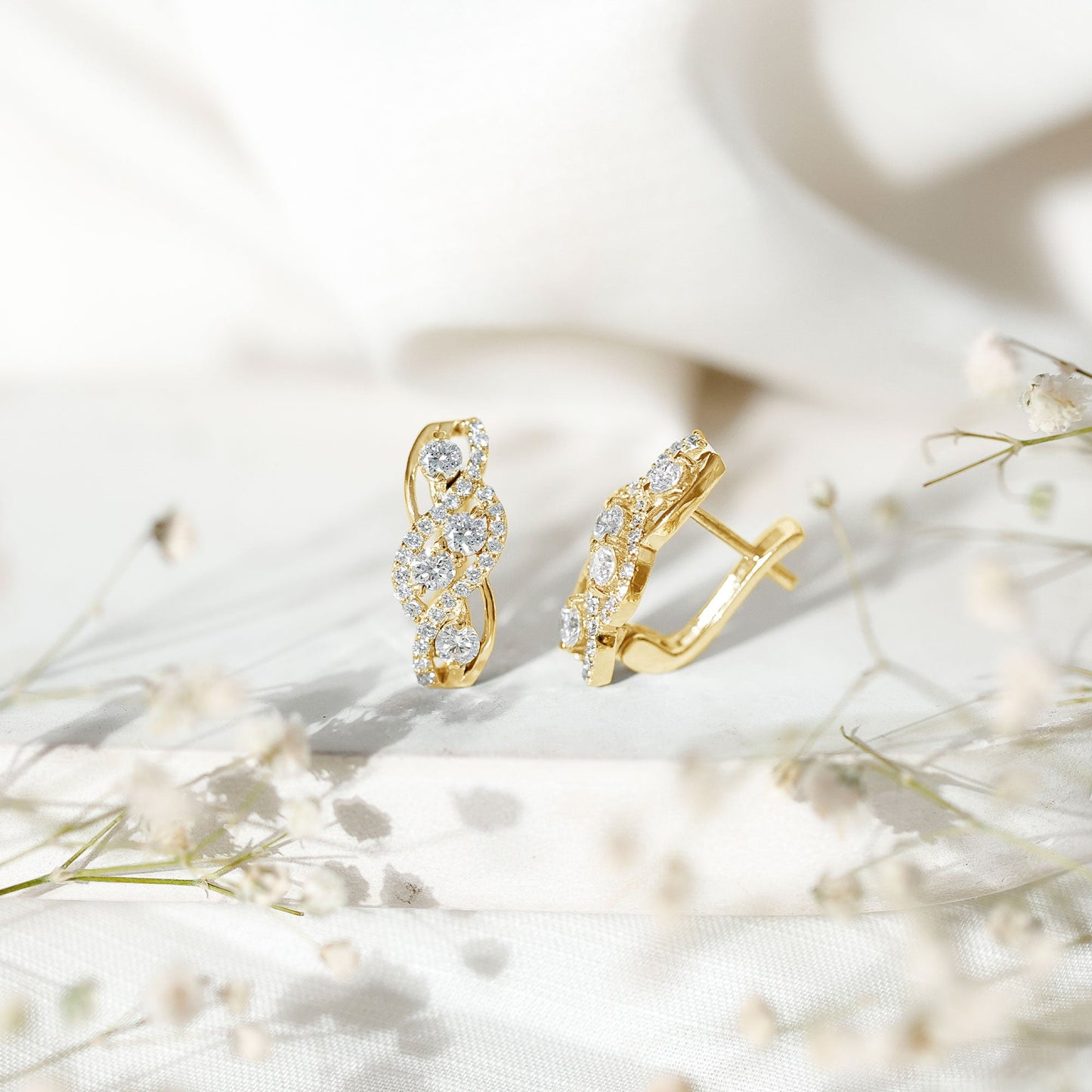 Lab Grown Diamond Infinity Earrings For Women
