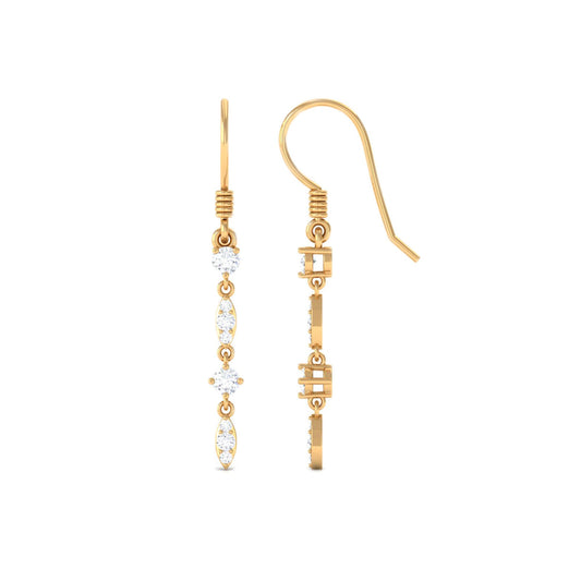 Natural Diamond Dangle Earrings for Women