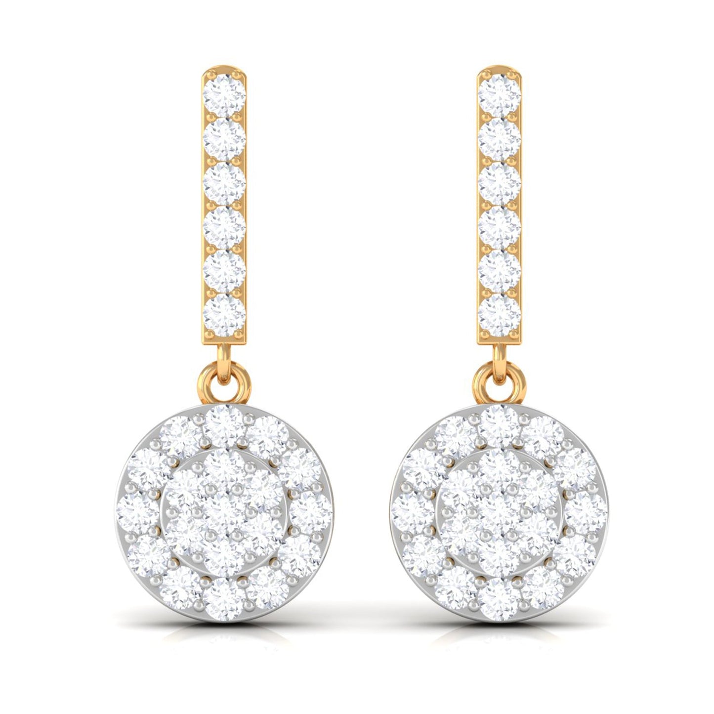 Real Diamond Dangle Earrings for Women