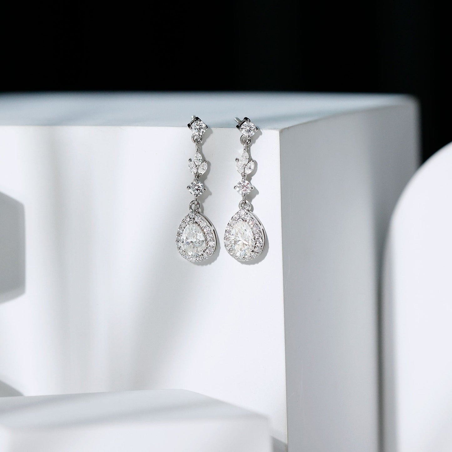 Certified Lab Grown Diamond Dangling Earrings