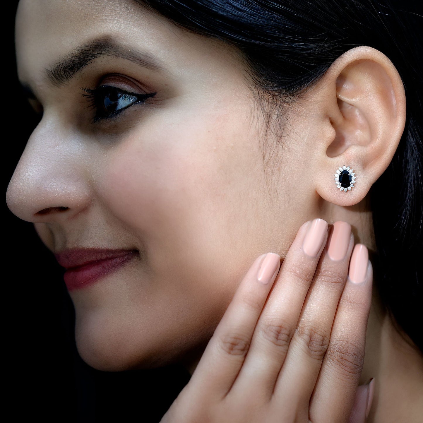 Certified 2.6 Carat Lab Grown Black Diamond Stud Earrings With Screw Back