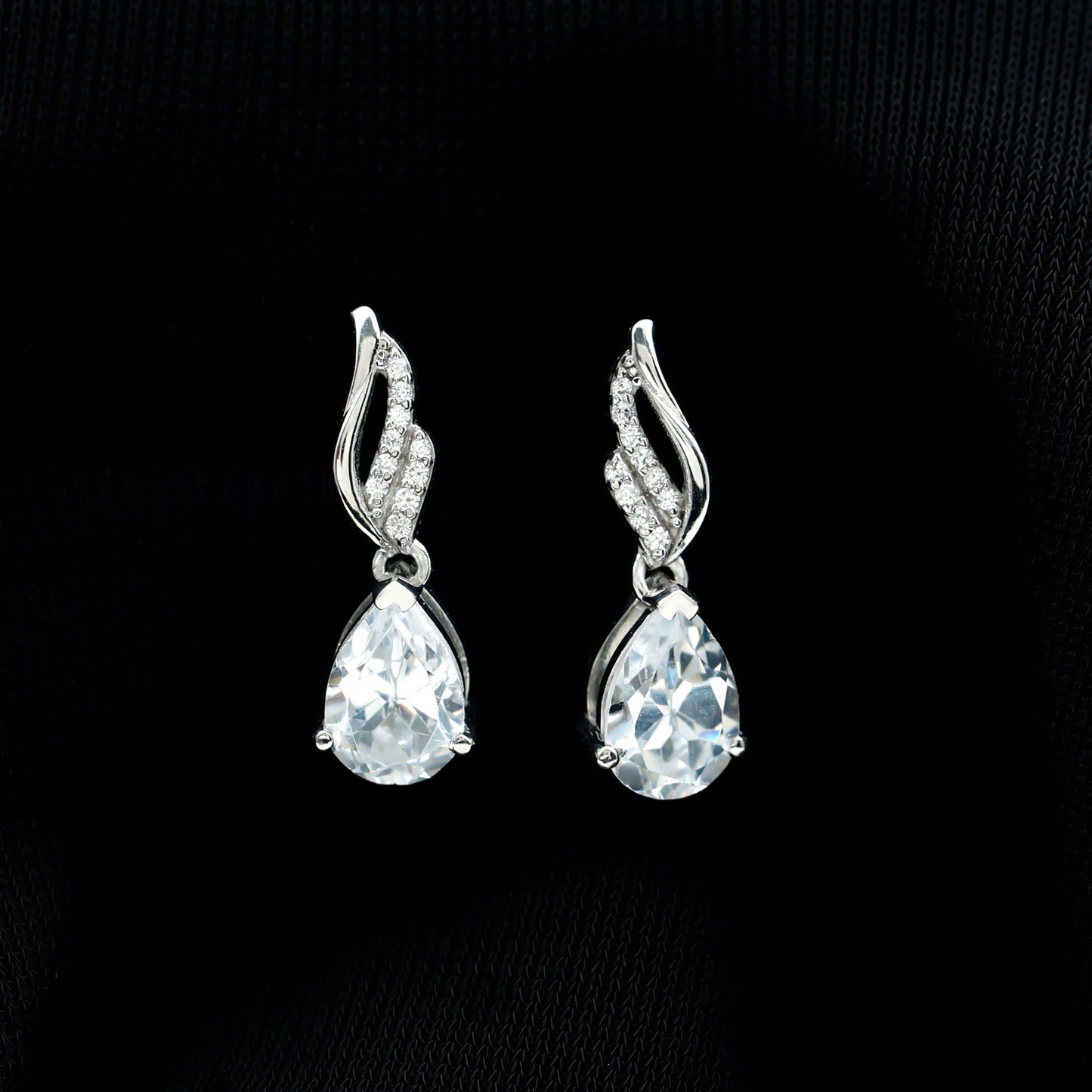 Certified 2.6 Carat Moissanite Teardrop Earrings for Wedding