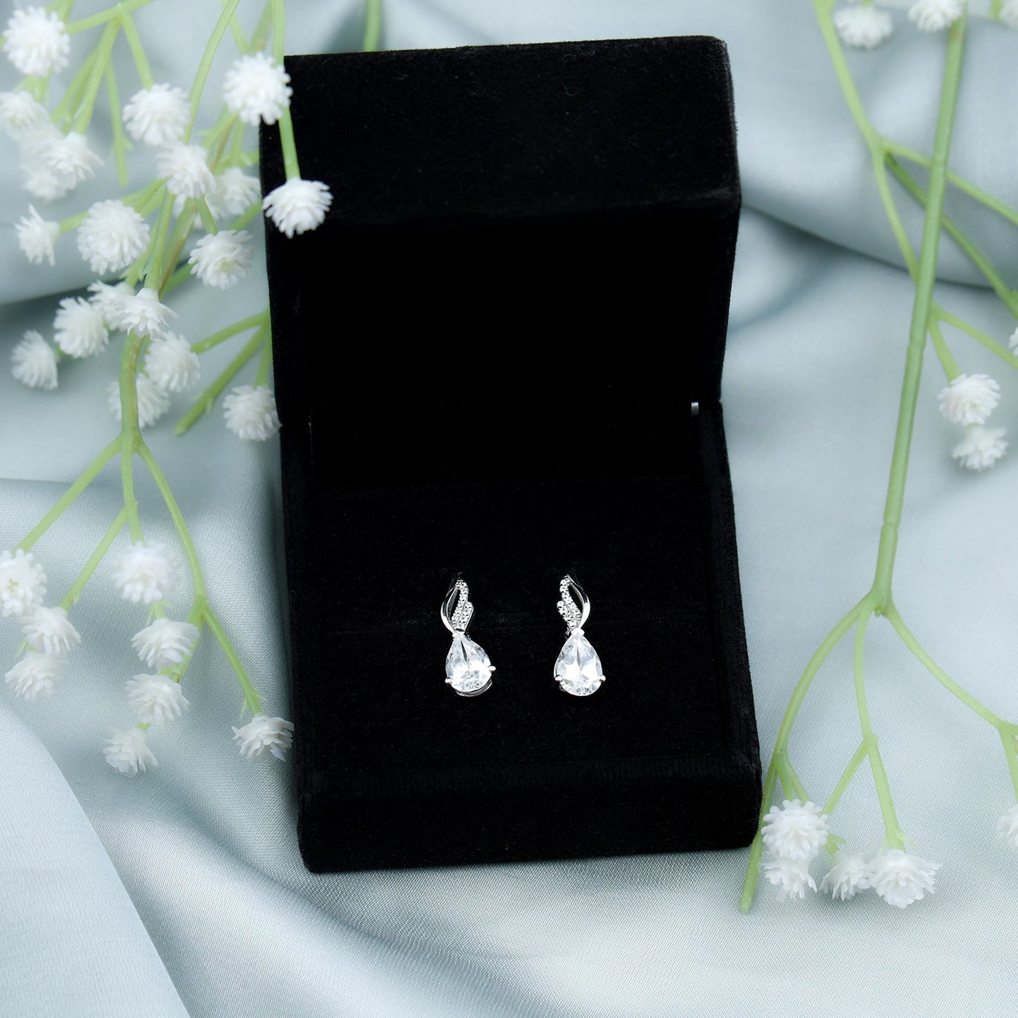 Certified 2.6 Carat Moissanite Teardrop Earrings for Wedding