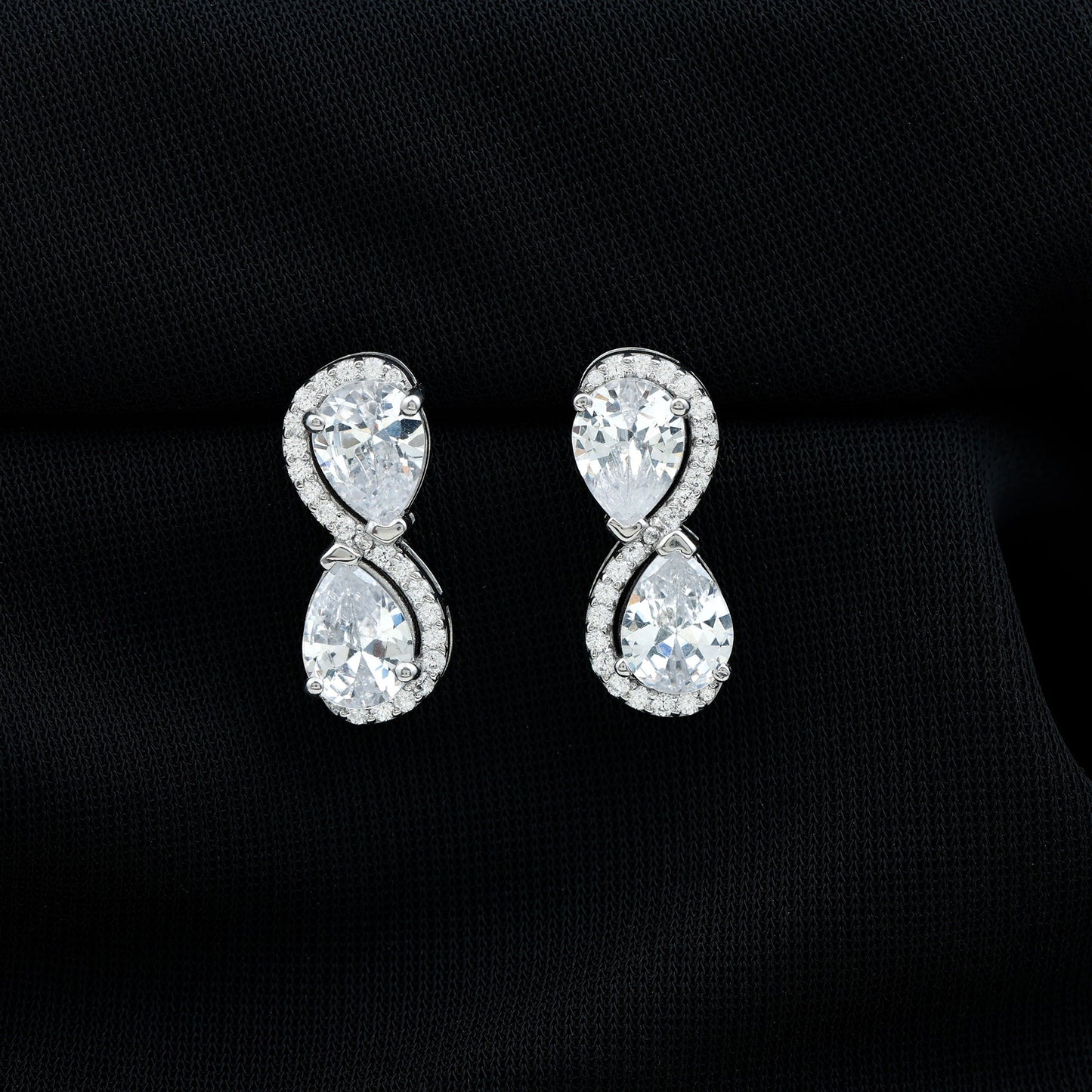 5 Carat Designer Moissanite Big Stud Earrings with Certificate