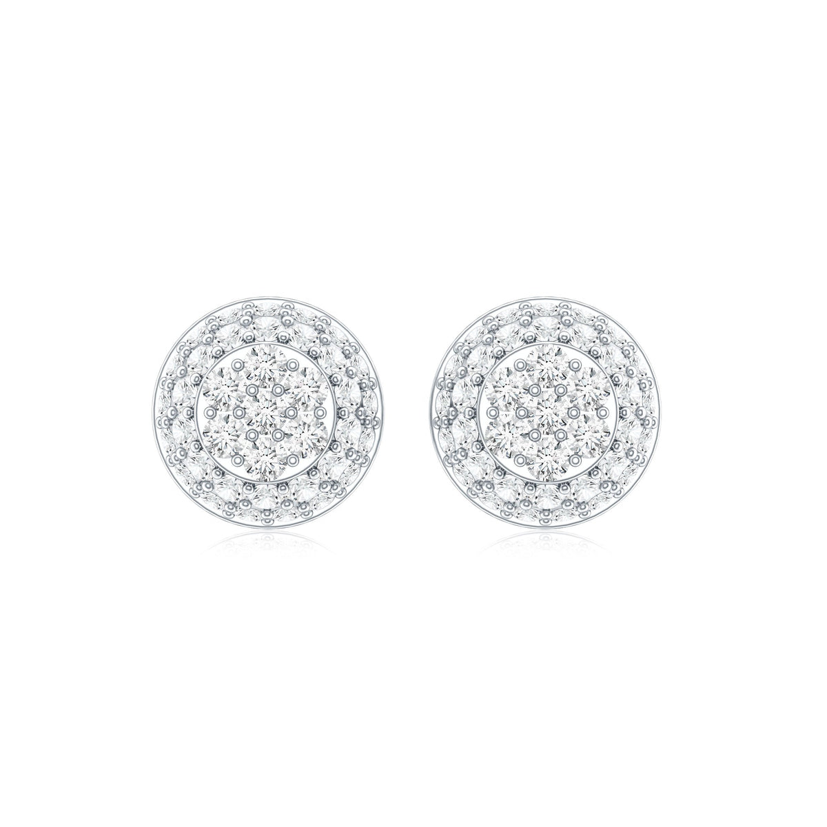 Certified Diamond Bridal Stud Earring with Screw Back