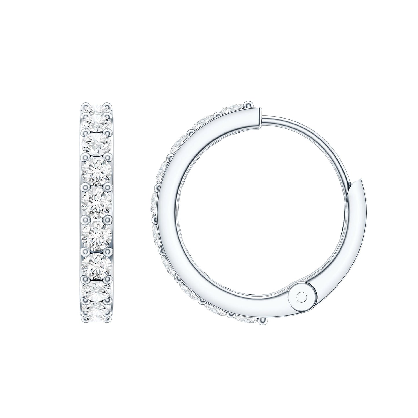 Certified Diamond Small Hoop Earrings
