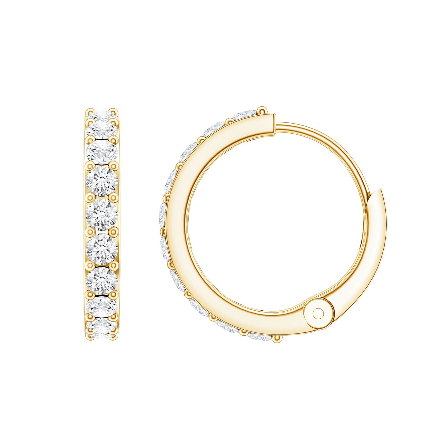 Certified Diamond Small Hoop Earrings