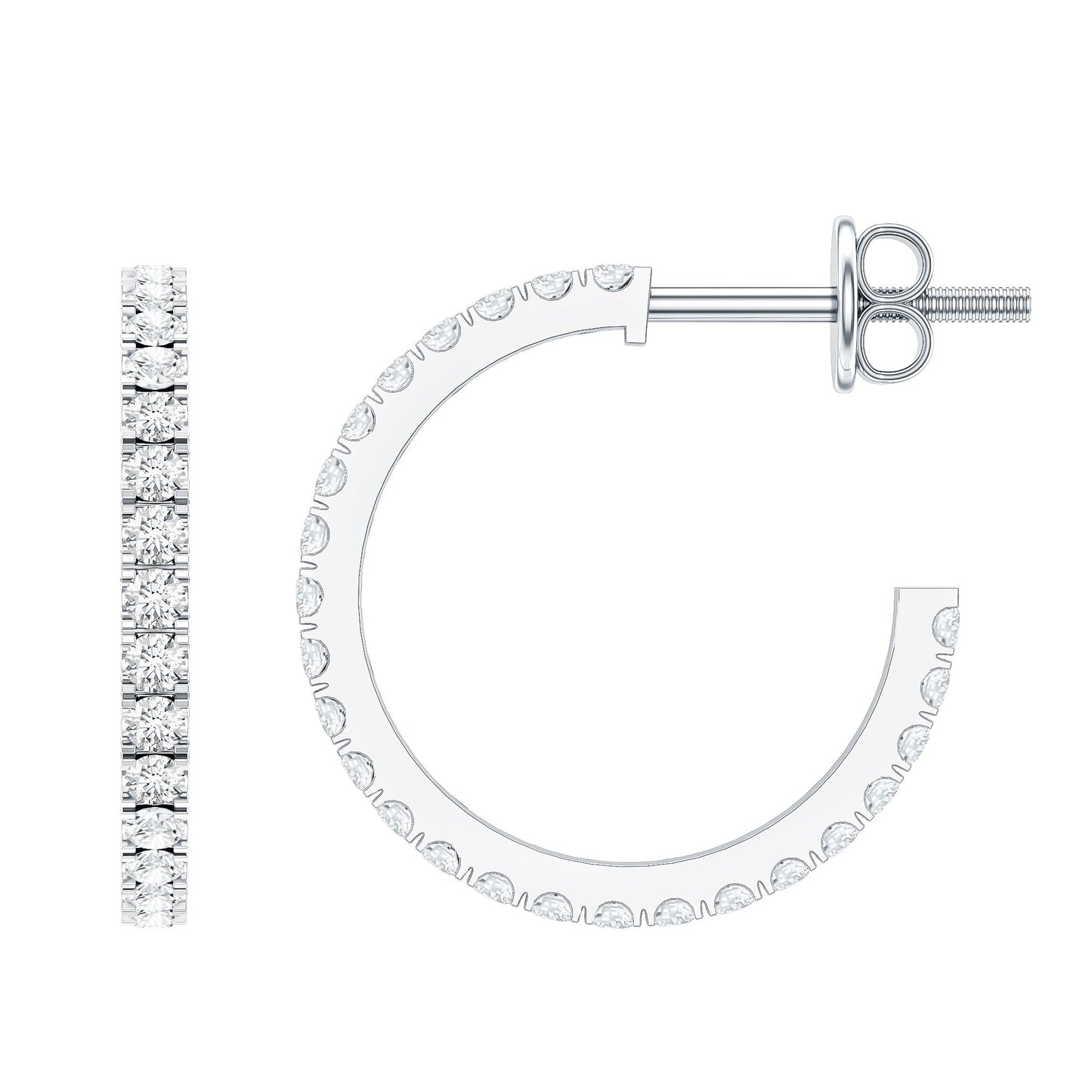 Certified Moissanite Hoop Earrings