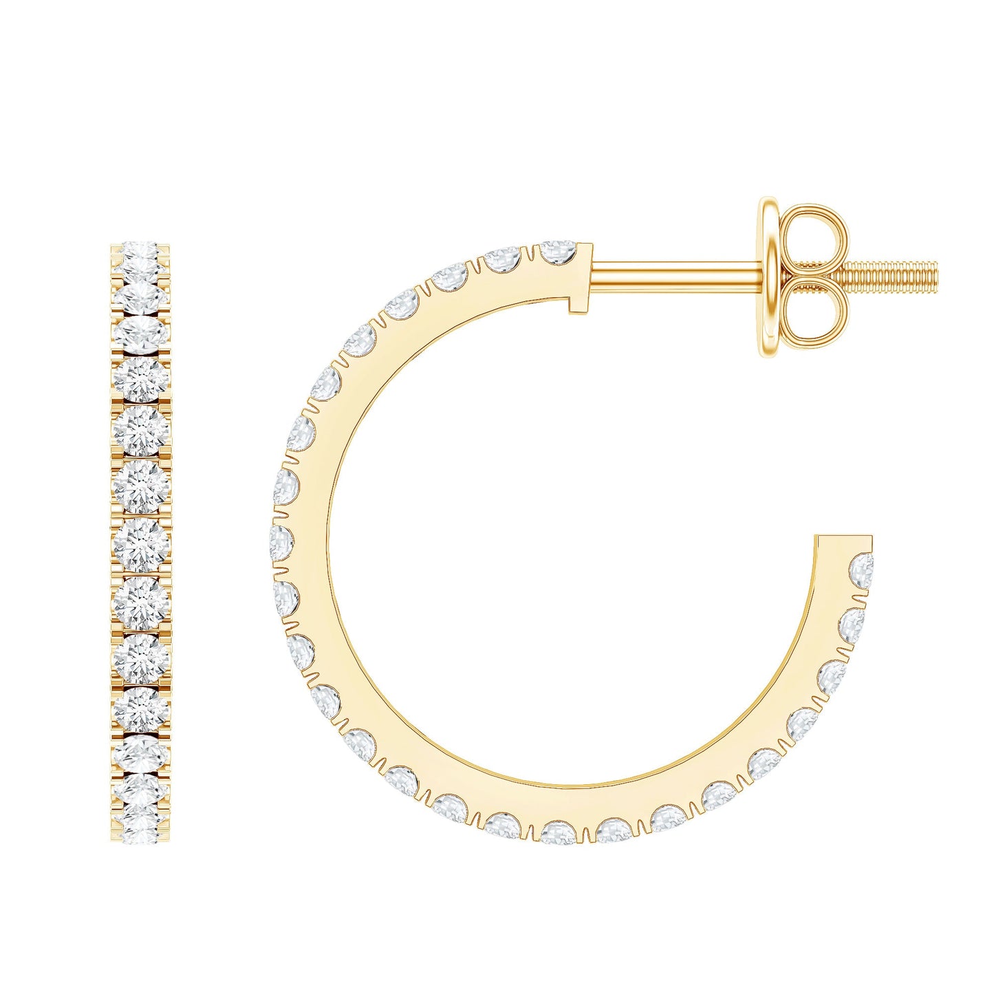 Certified Moissanite Hoop Earrings