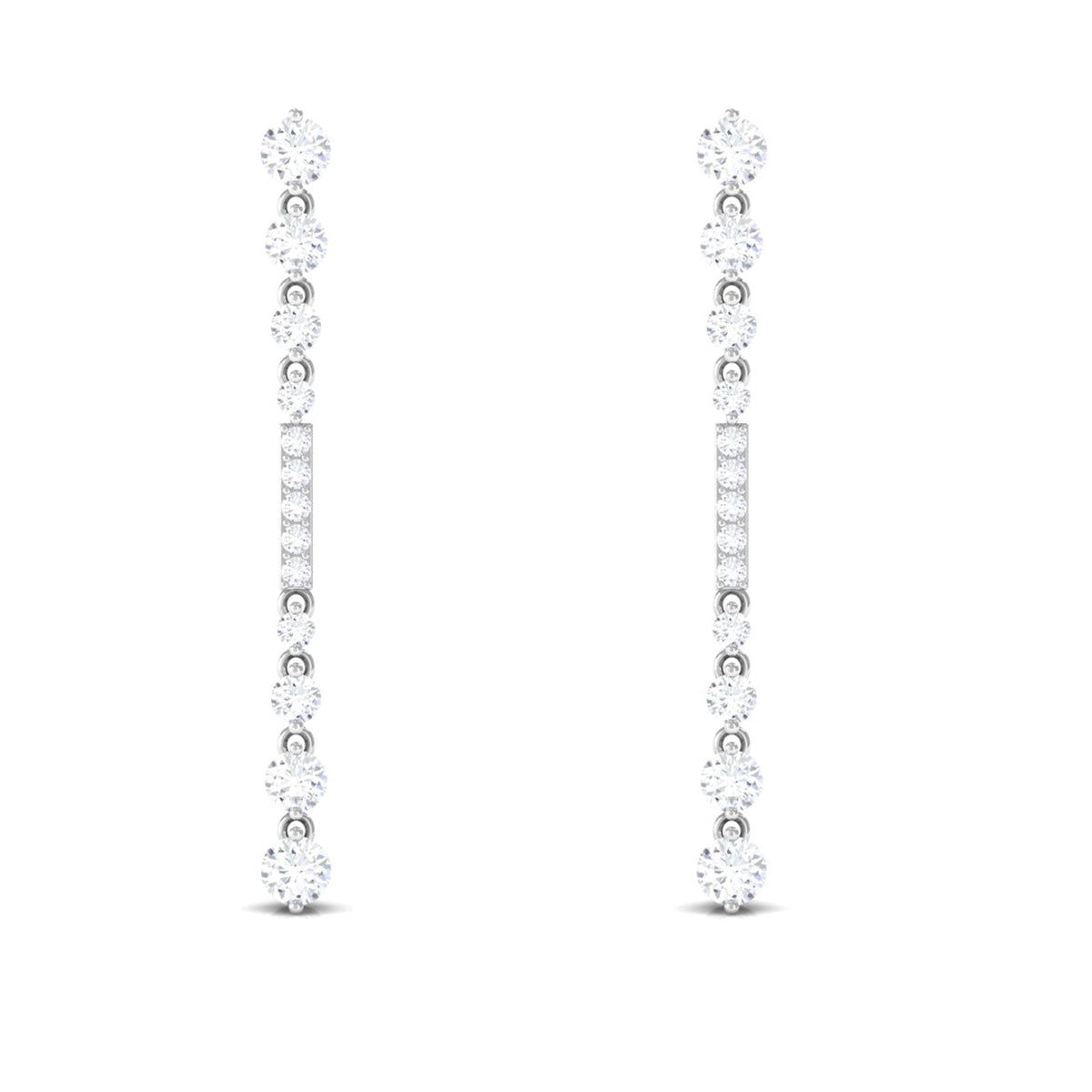 Certified Moissanite Simple Dangle Earrings