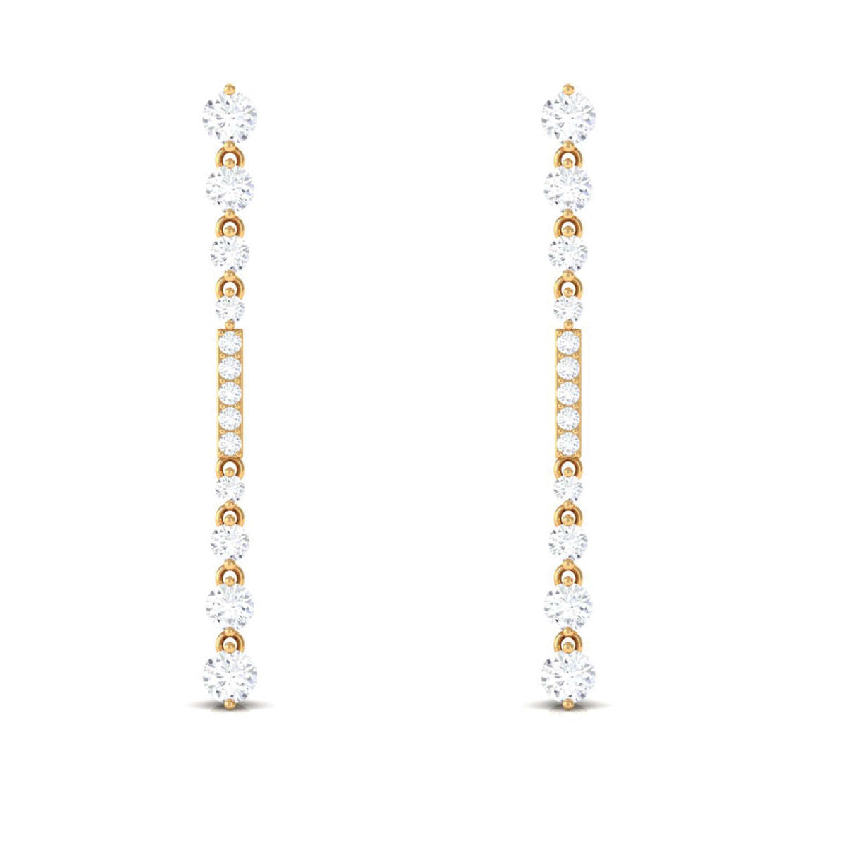 Certified Moissanite Simple Dangle Earrings