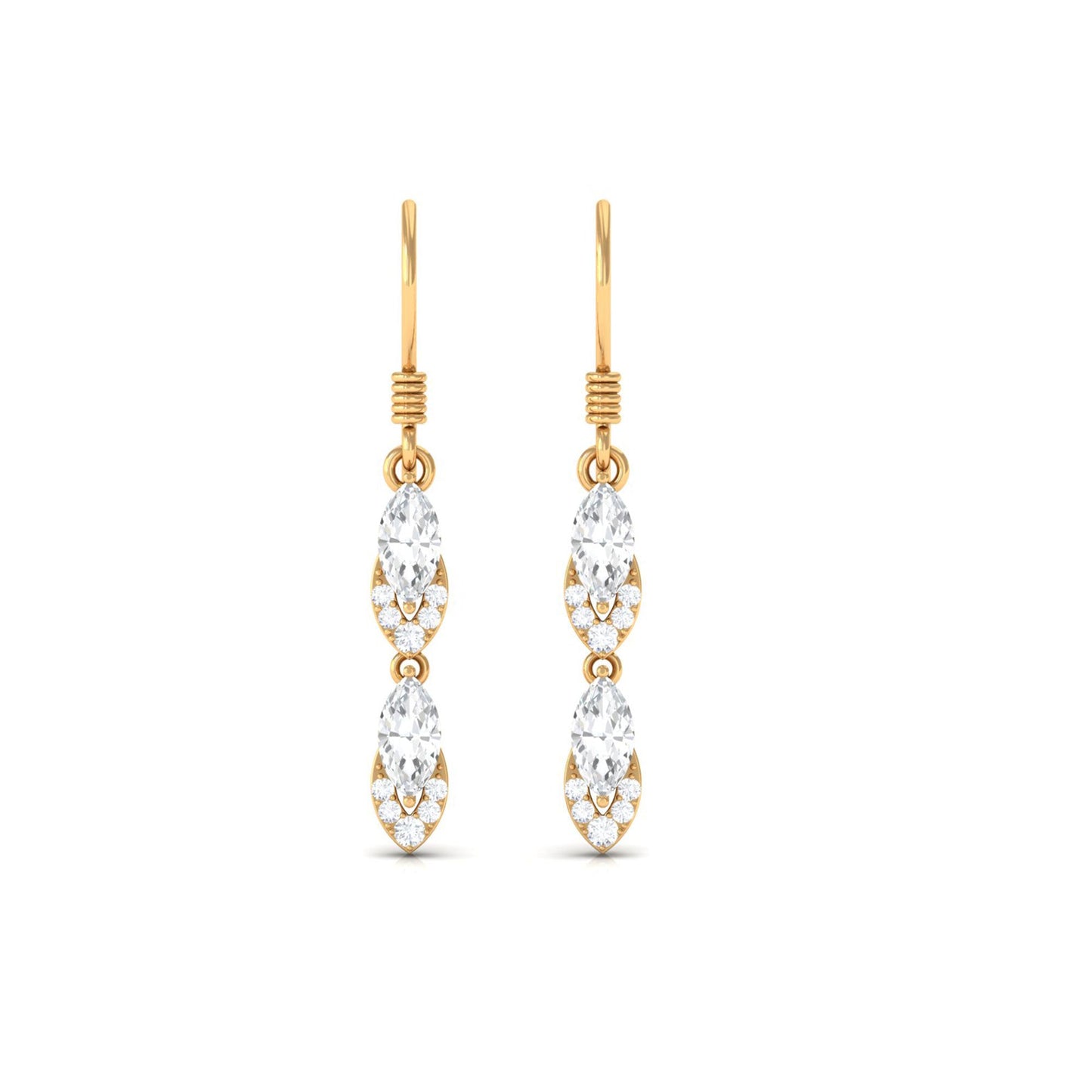 Certified Moissanite Dangle Earrings for Women
