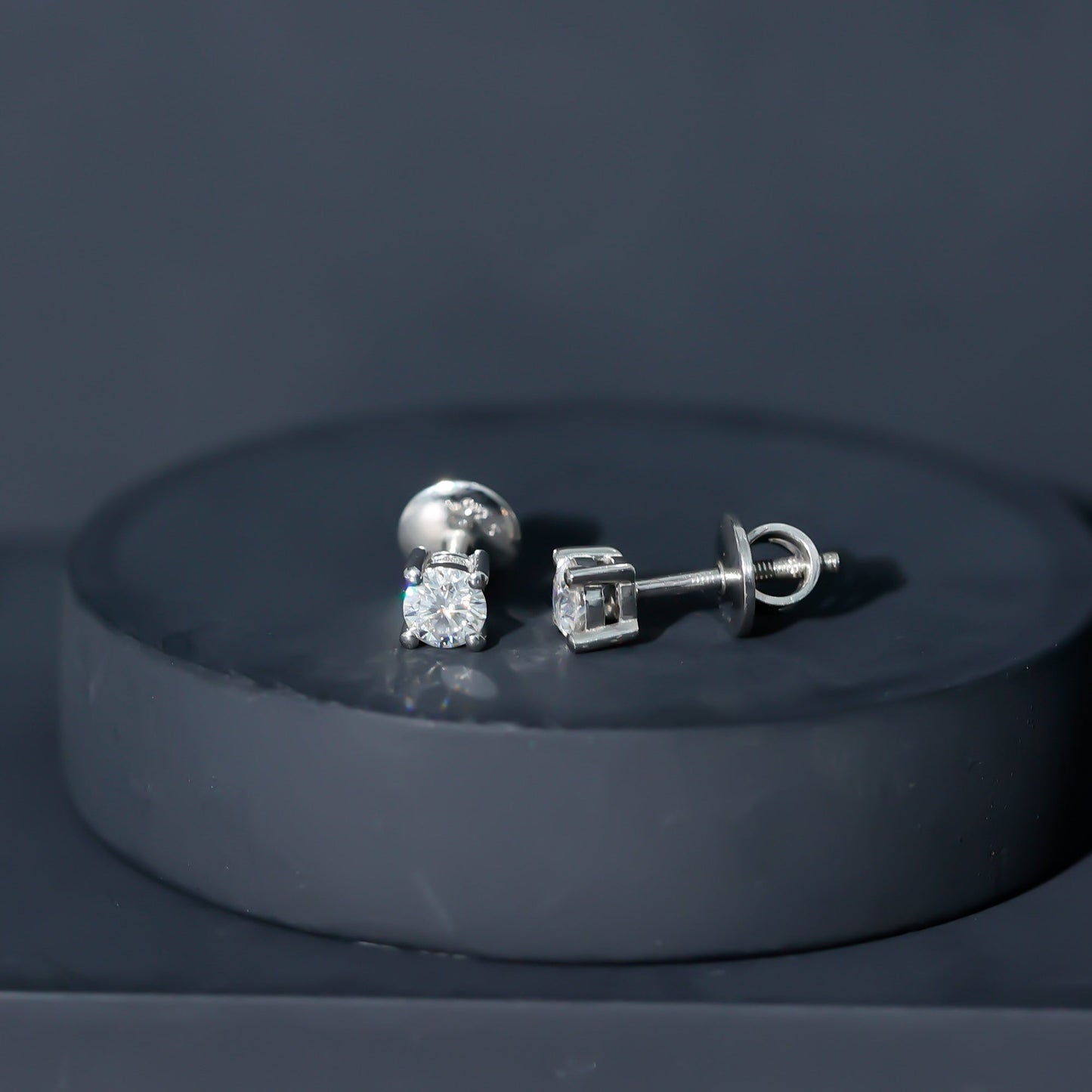 0.5 Carat Certified Lab Grown Diamond 4 Prong Stud Earrings