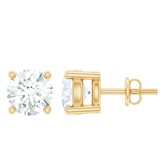 0.5 Carat Certified Lab Grown Diamond 4 Prong Stud Earrings