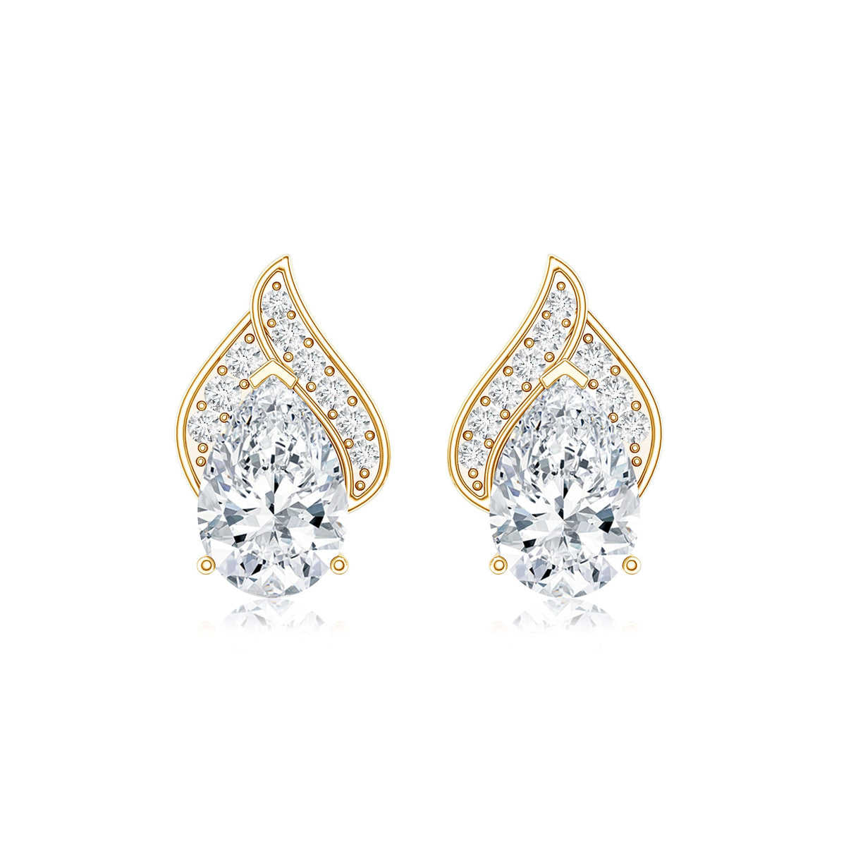 Pear Shape Lab Grown Diamond Classic Stud Earrings