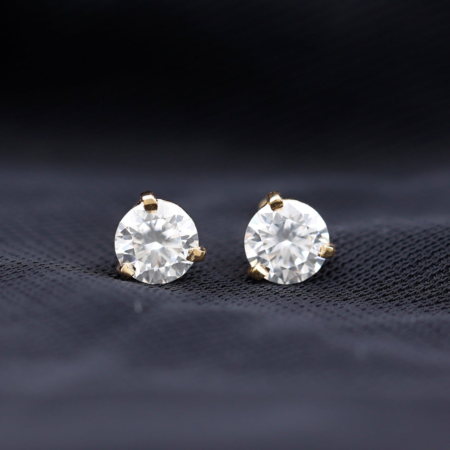 Solitaire Lab Grown Diamond Martini Stud Earrings